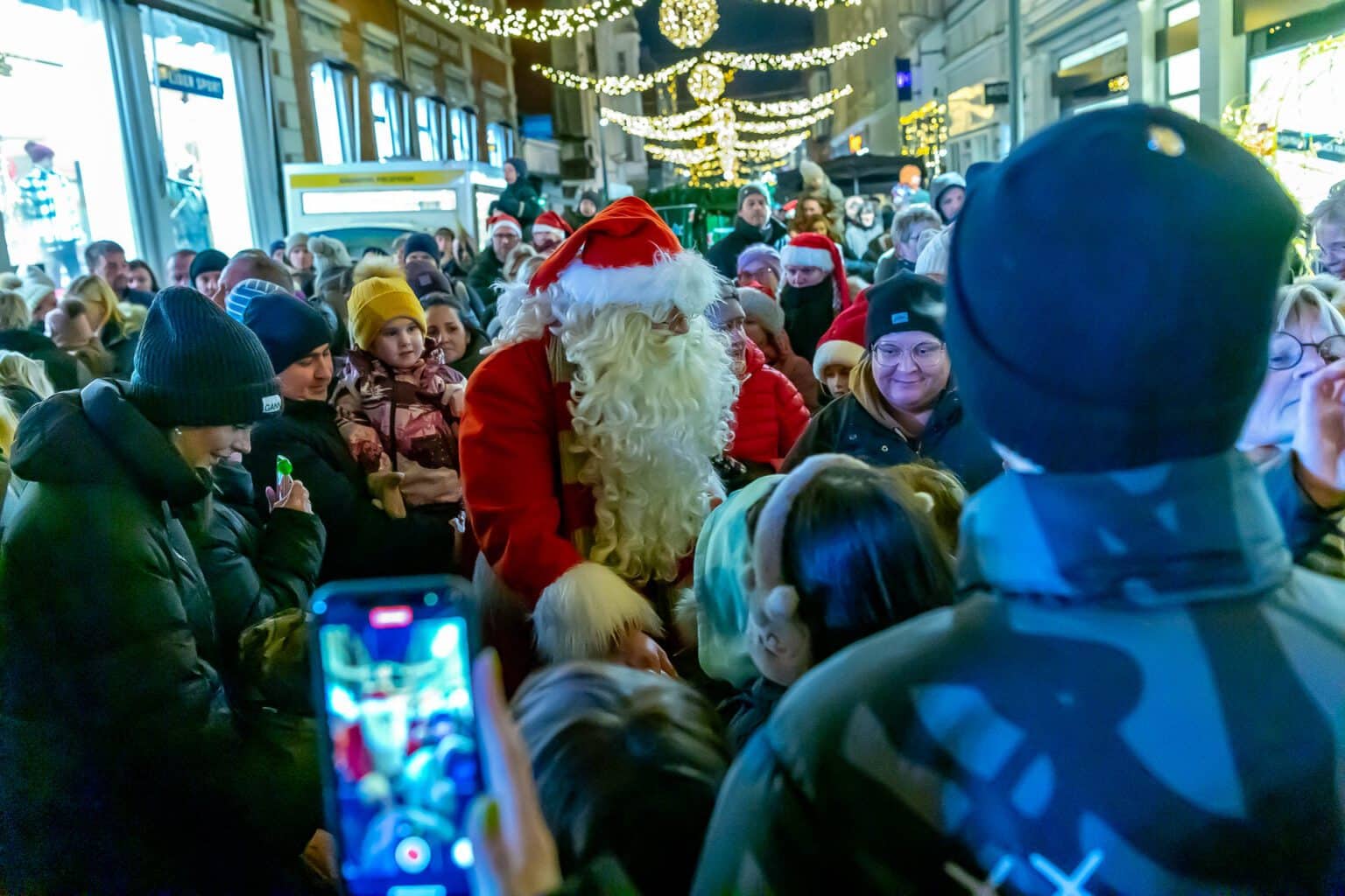 Julemanden fik en "varm" velkomst til Kolding
